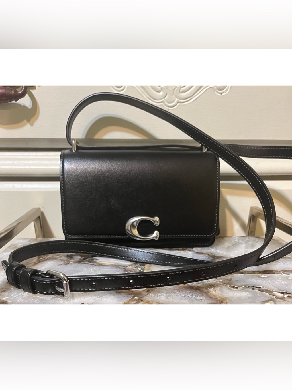 Coach Black/Silver Bandit Crossbody Bag!